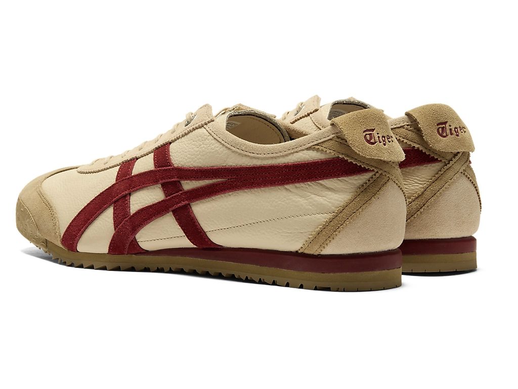 Onitsuka Tiger Mexico 66 Unisex Sneakers – Beige Burgundy Stripe