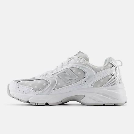 New Balance 530 White Polka Dot Unisex Sneakers