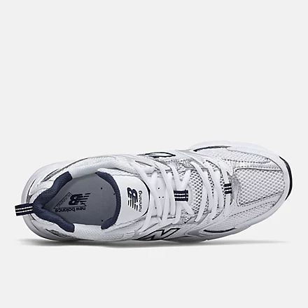 New Balance 530 White Silver Navy Unisex Sneakers