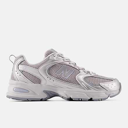 New Balance 530 Metallic Silver Grey Unisex Sneakers