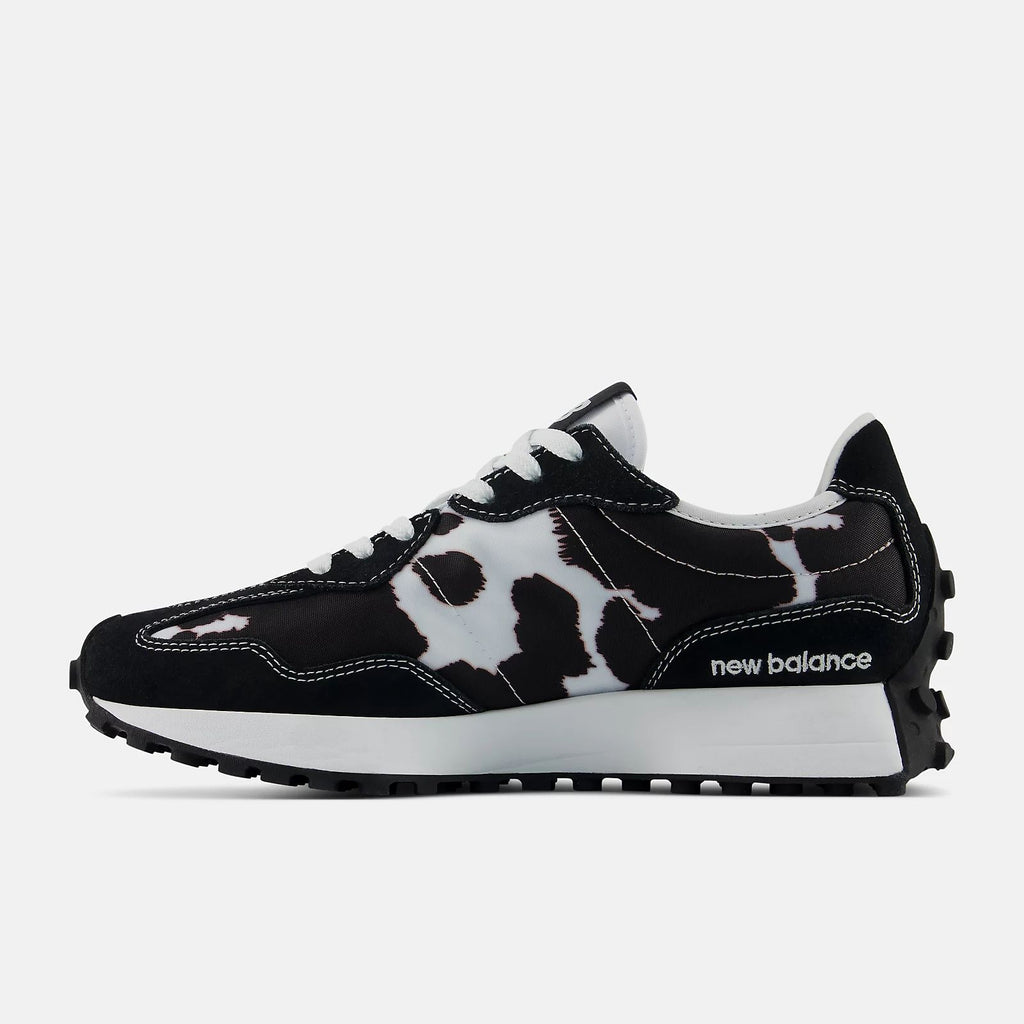 New Balance 327 Black Cow Print Unisex Sneakers