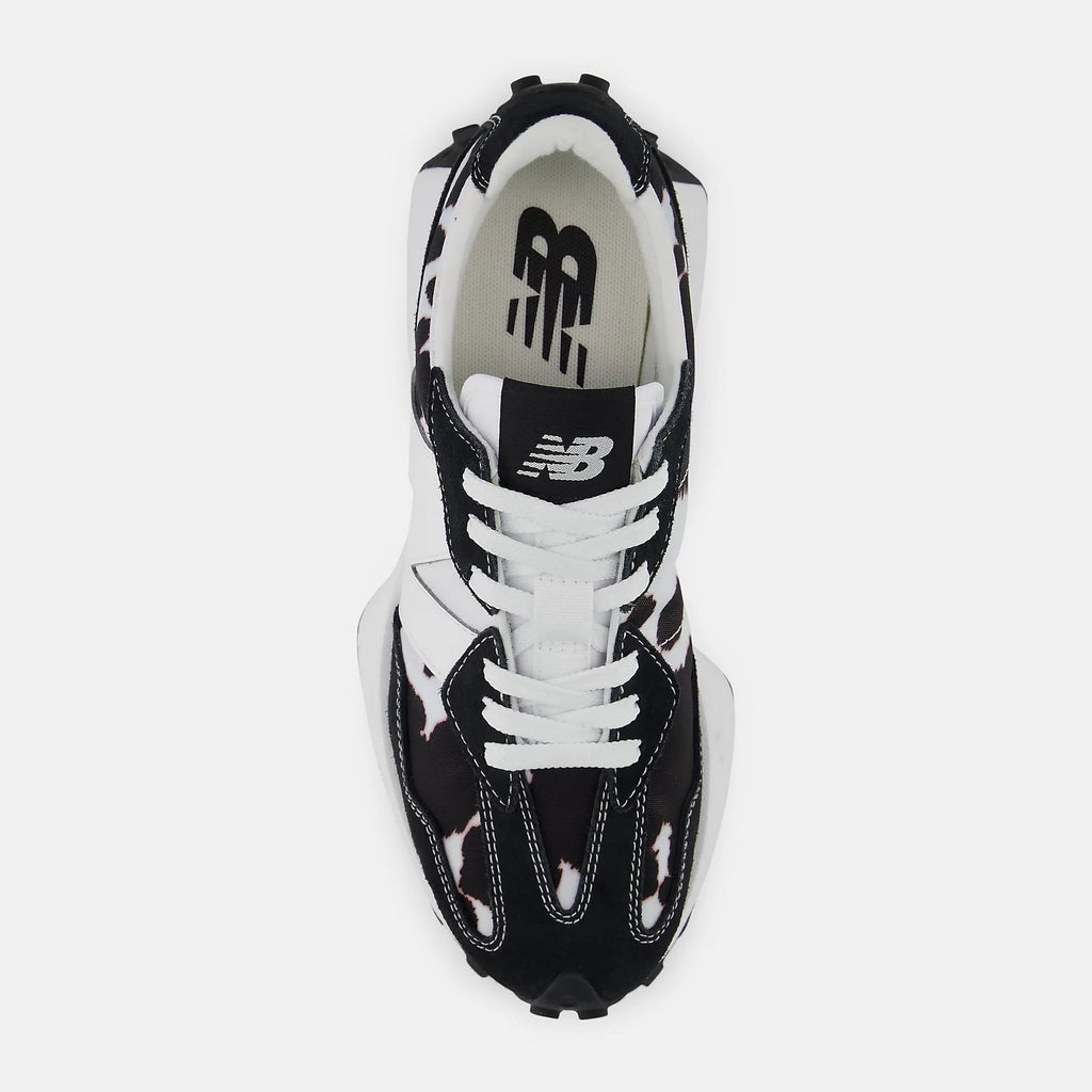 New Balance 327 Black Cow Print Unisex Sneakers