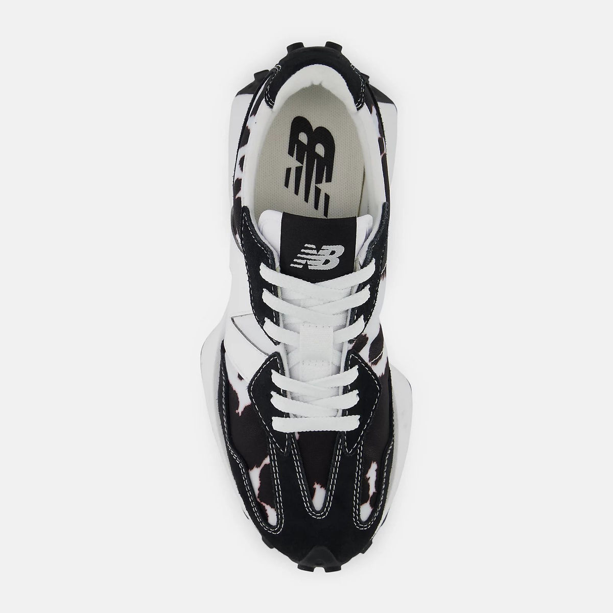 New Balance 327 Black Cow Print Unisex Sneakers