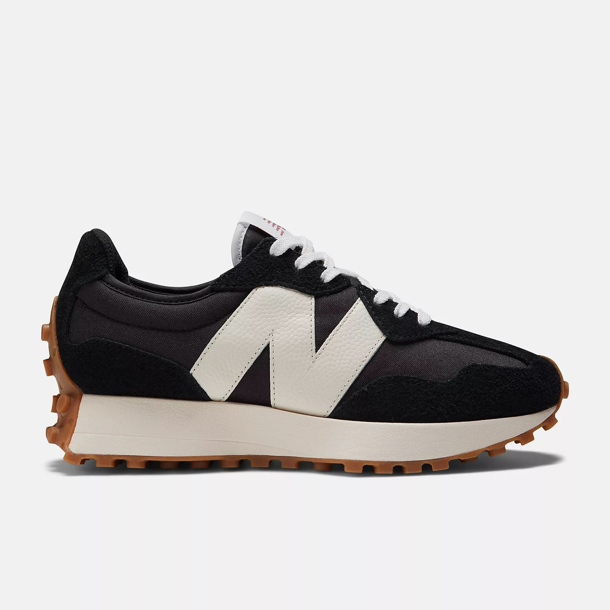 New Balance 327 Black White Gum Unisex Sneakers