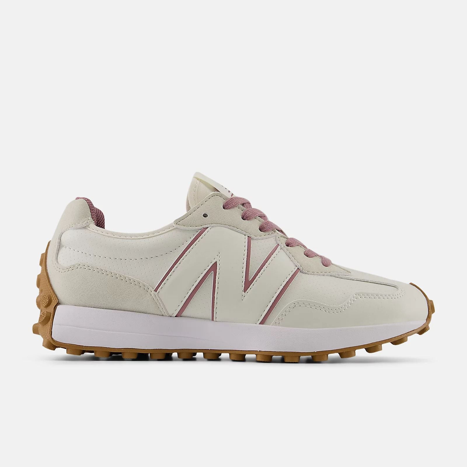 New Balance 327 Cream Dusty Rose Unisex Sneakers