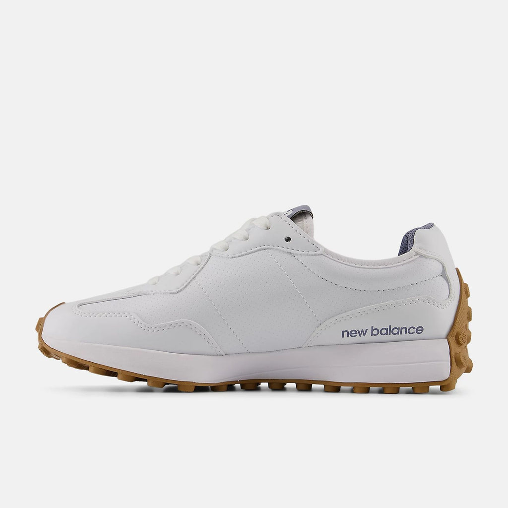 New Balance 327 White Metallic Blue Unisex Sneakers