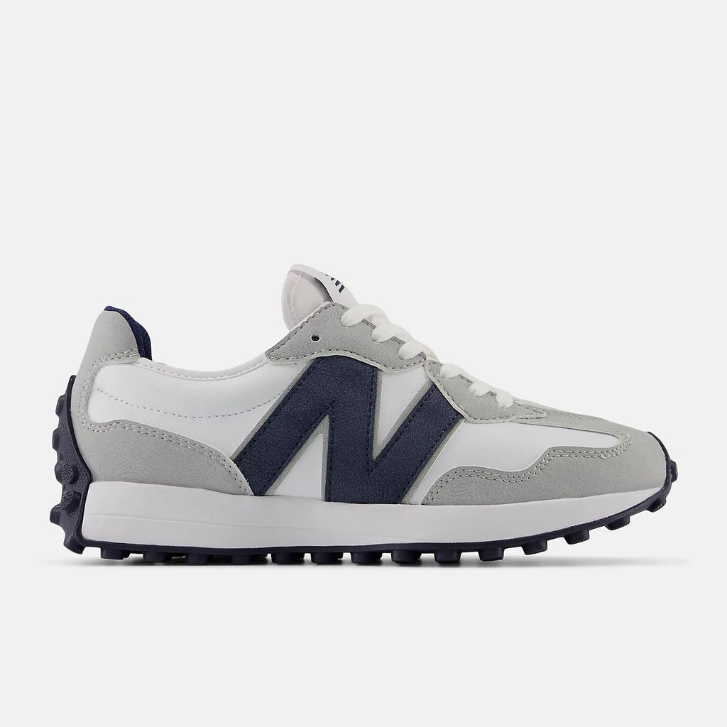 New Balance 327 Light Grey Navy Unisex Sneakers