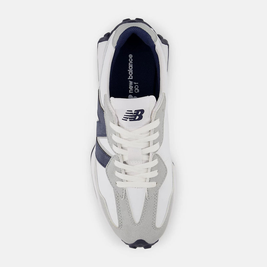 New Balance 327 Light Grey Navy Unisex Sneakers