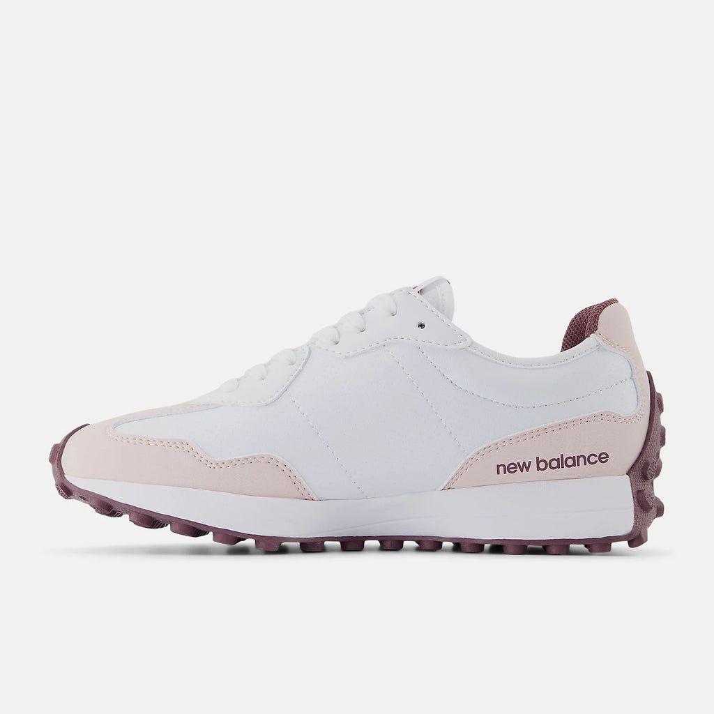 New Balance 327 White Dusty Burgundy Unisex Sneakers