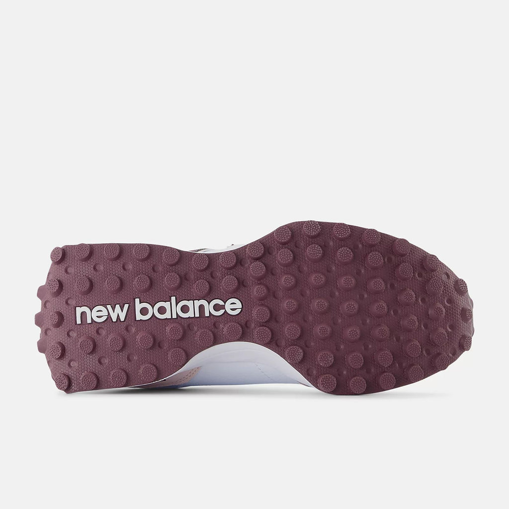 New Balance 327 White Dusty Burgundy Unisex Sneakers