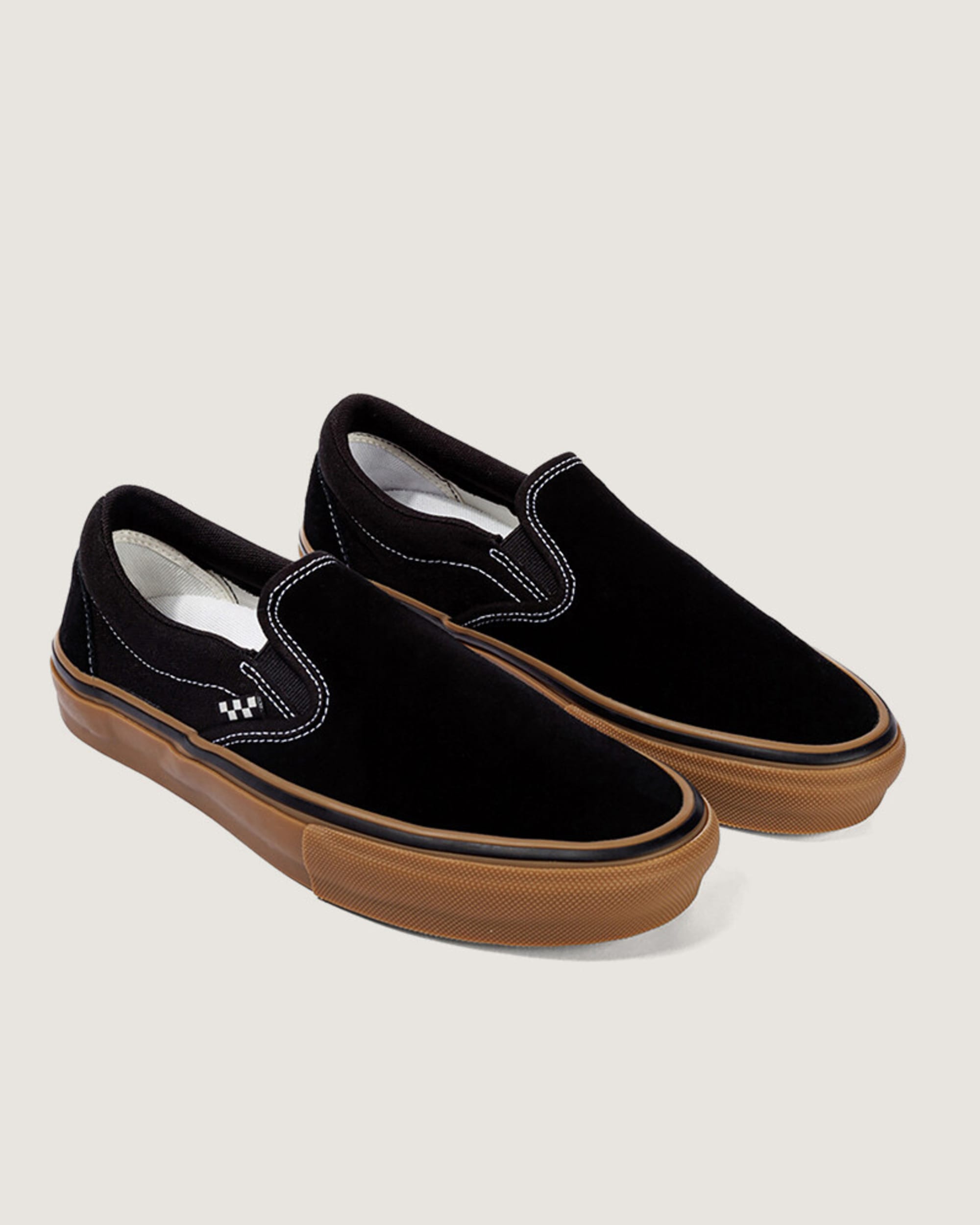 Vans Slip-On Black Gum Sole Unisex Skate Shoes