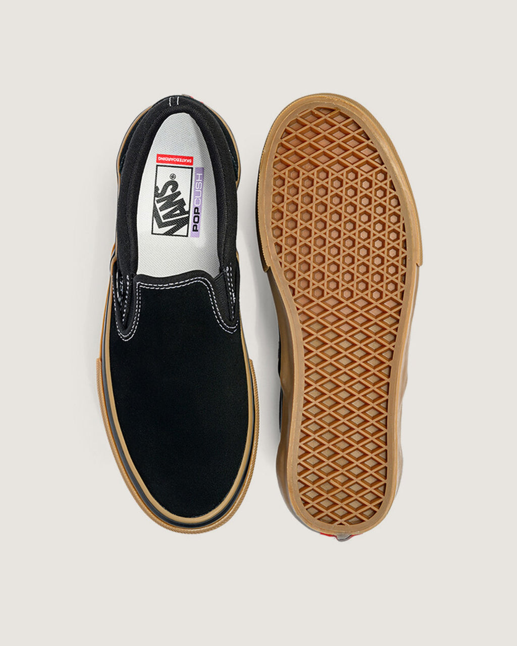 Vans Slip-On Black Gum Sole Unisex Skate Shoes