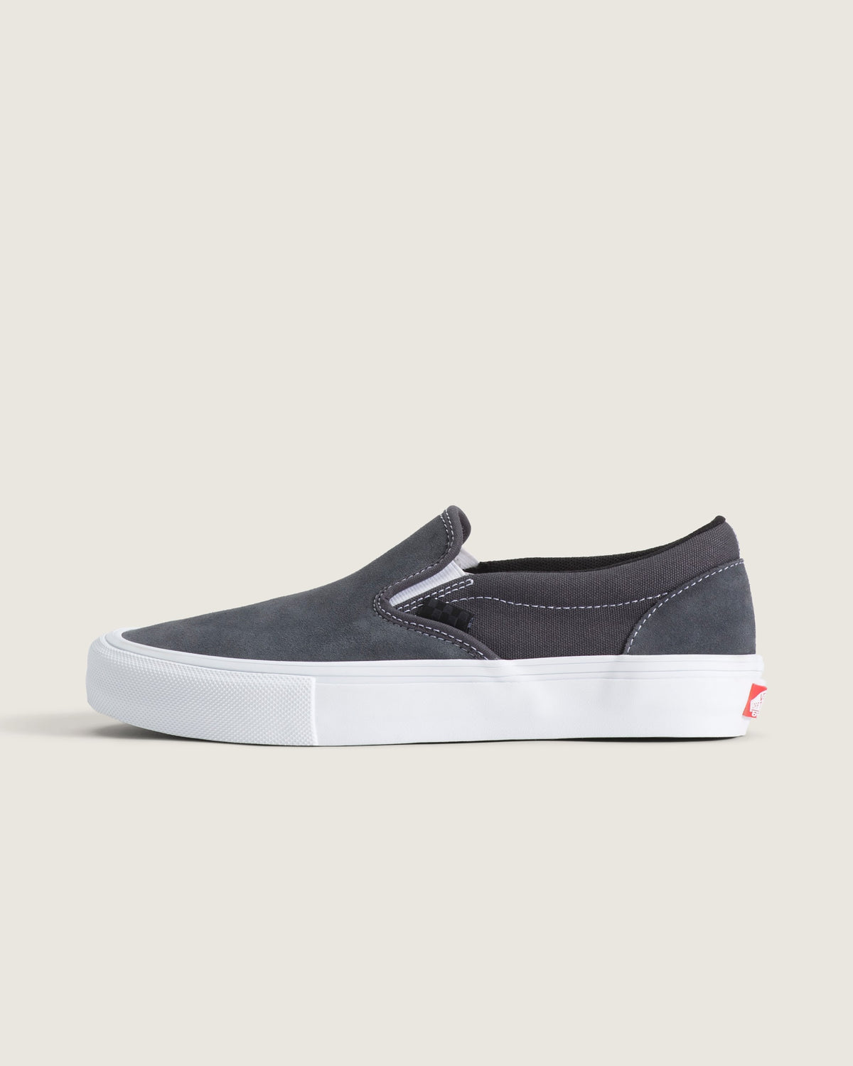Vans Slip-On Pro Charcoal Grey White Unisex Skate Shoes