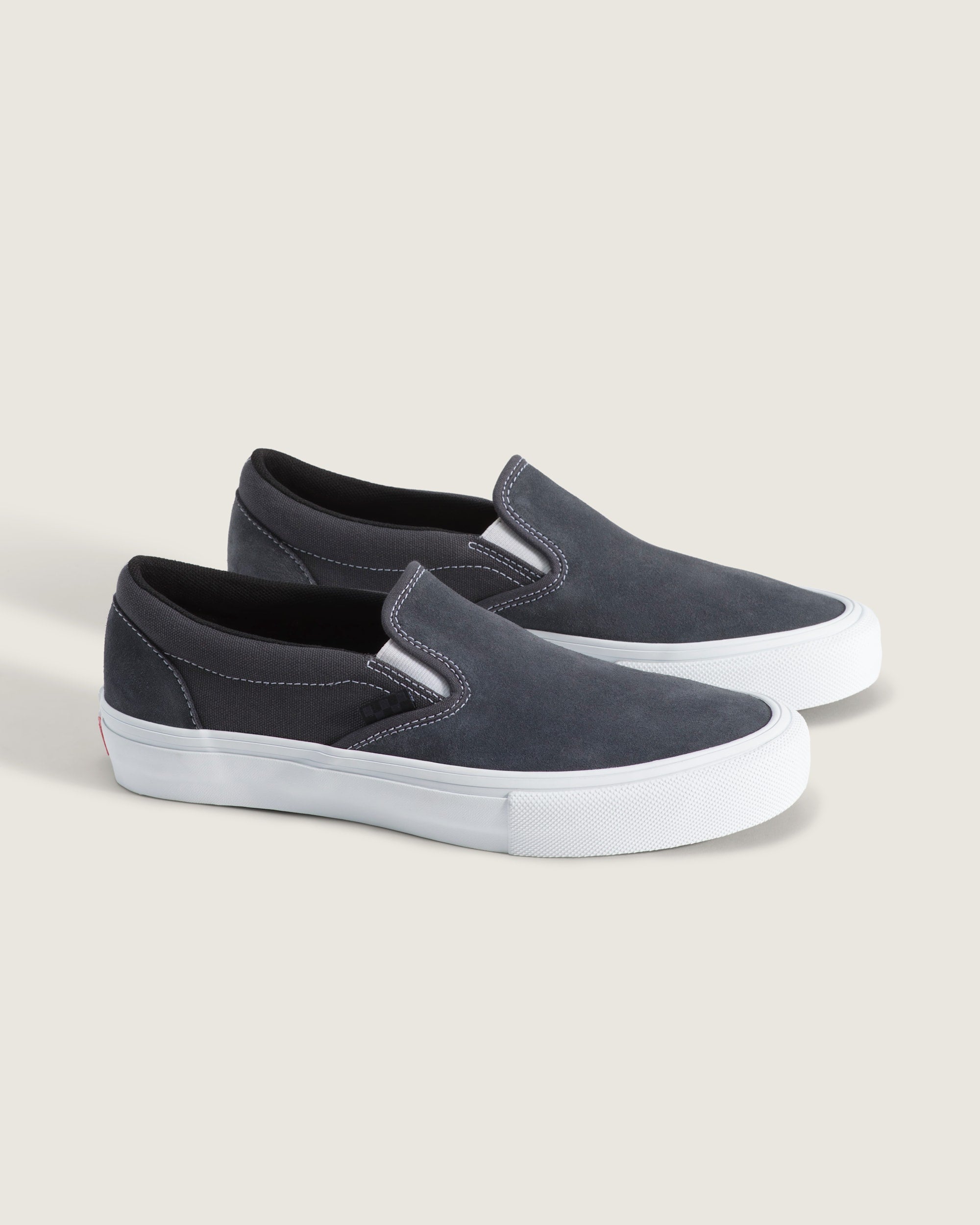 Vans Slip-On Pro Charcoal Grey White Unisex Skate Shoes