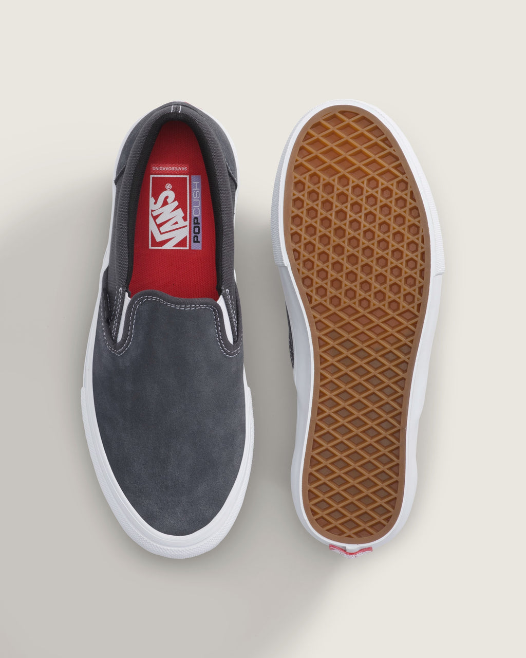 Vans Slip-On Pro Charcoal Grey White Unisex Skate Shoes