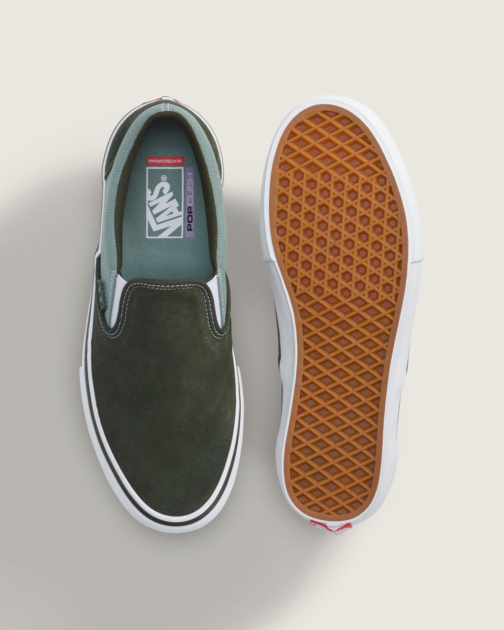Vans Slip-On Pro Two-Tone Dark Green Sage Unisex Skate Shoes