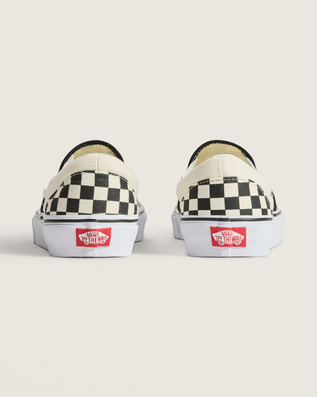 Vans Classic Slip‑On All White Embossed Checkerboard Unisex Skate Sneakers