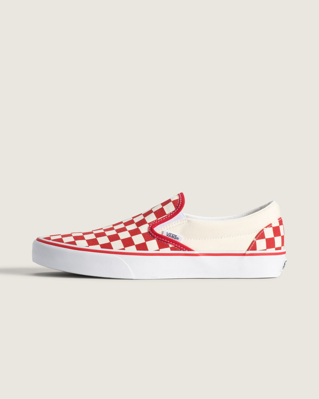 Vans Classic Slip-On Red & Off-White Checkerboard Unisex Skate Shoes