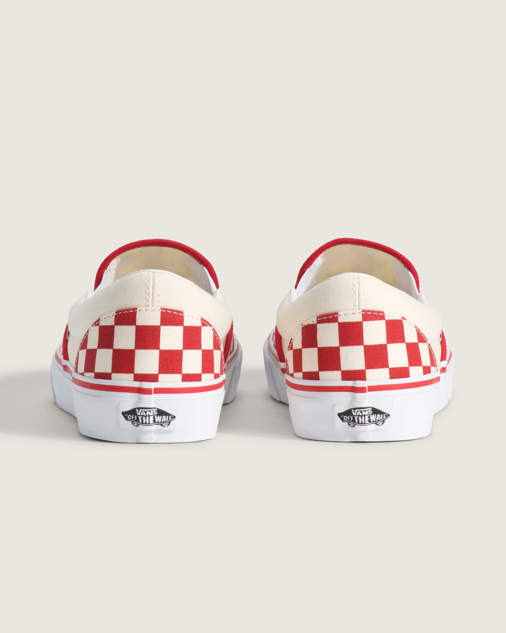 Vans Classic Slip-On Red & Off-White Checkerboard Unisex Skate Shoes