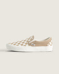 Vans Classic Slip-On Khaki & White Checkerboard Unisex Skate Shoes