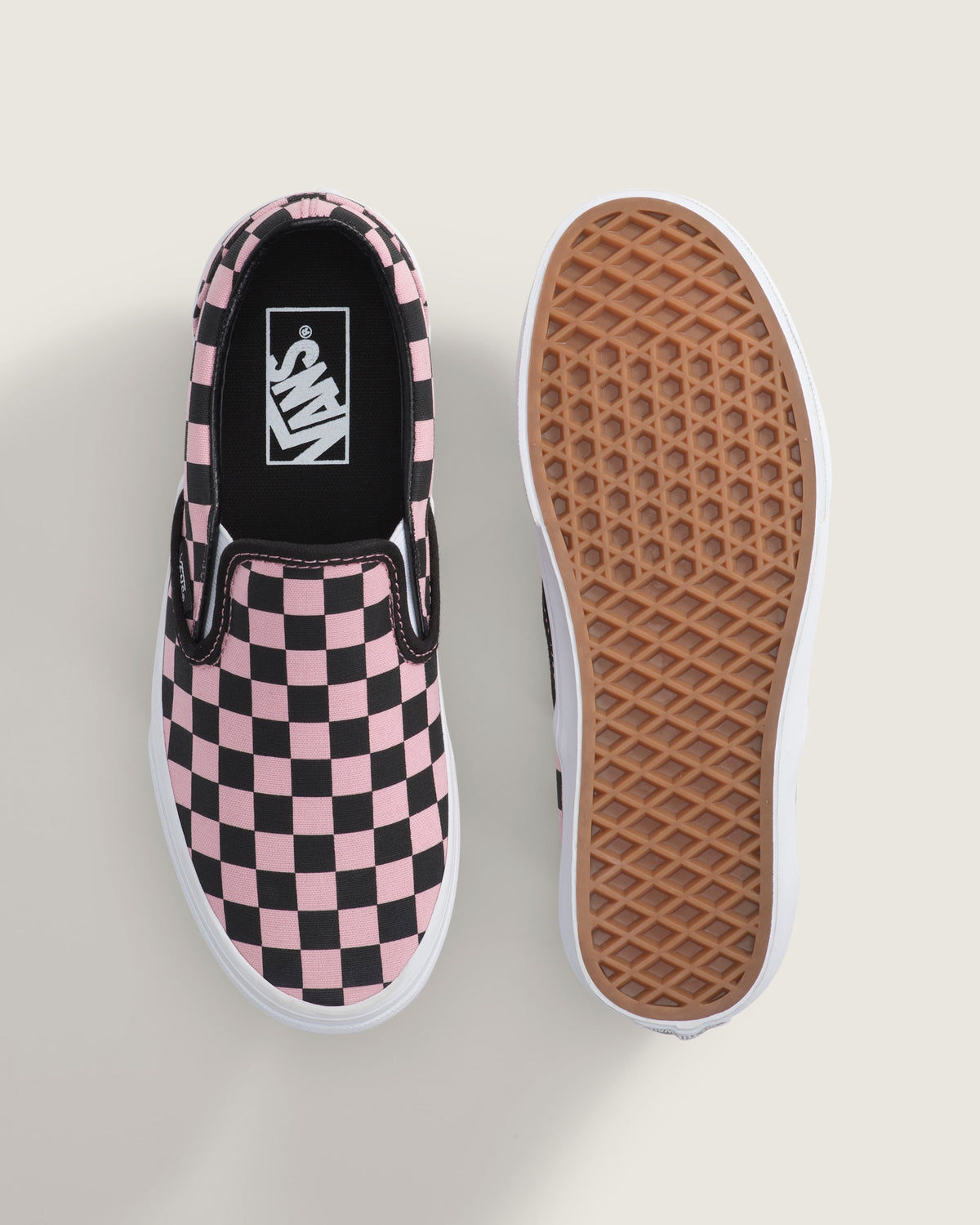 Vans Classic Slip-On Pink & Black Checkerboard Unisex Skate Shoes