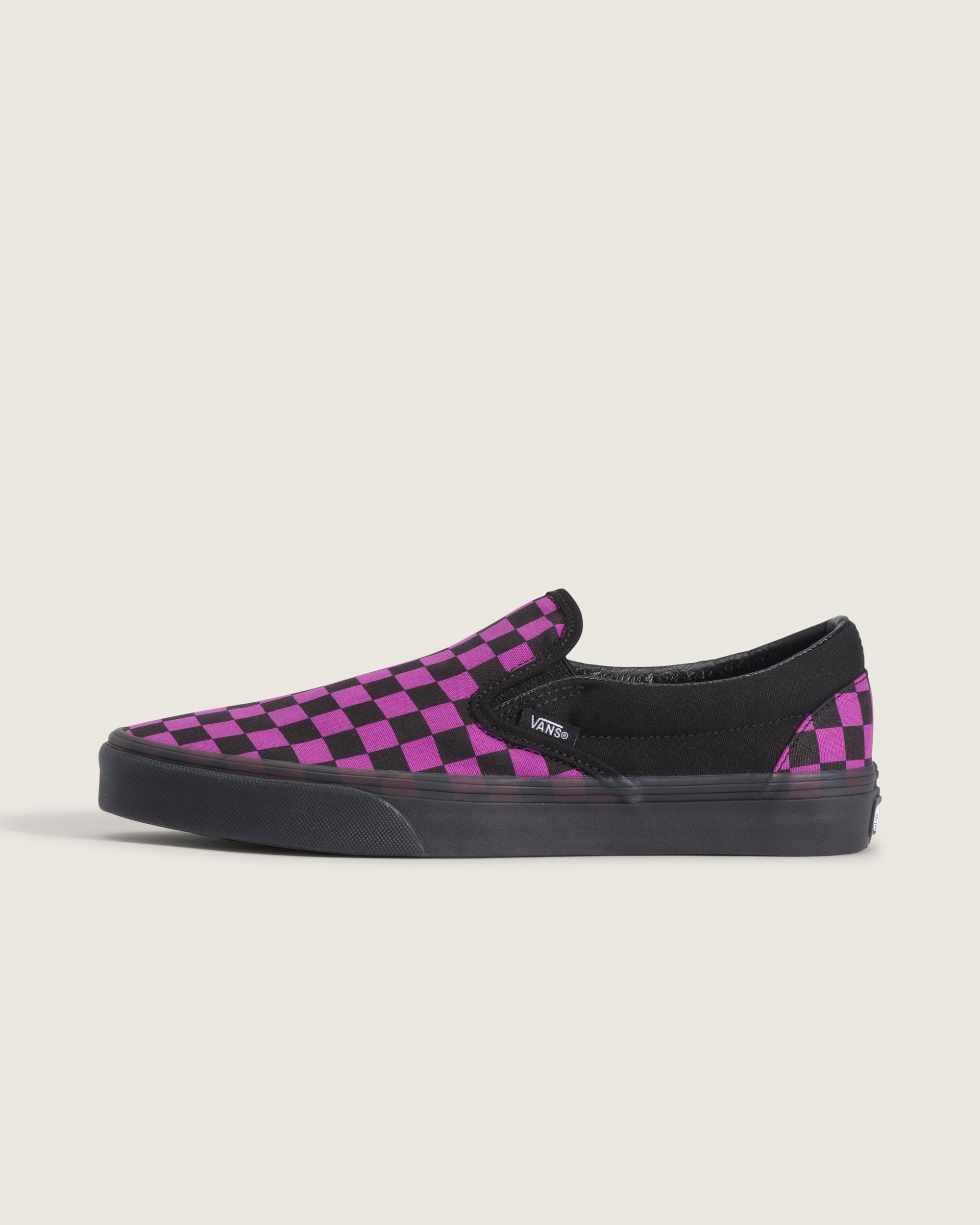 Vans Classic Slip-On Purple & Black Checkerboard Unisex Skate Shoes