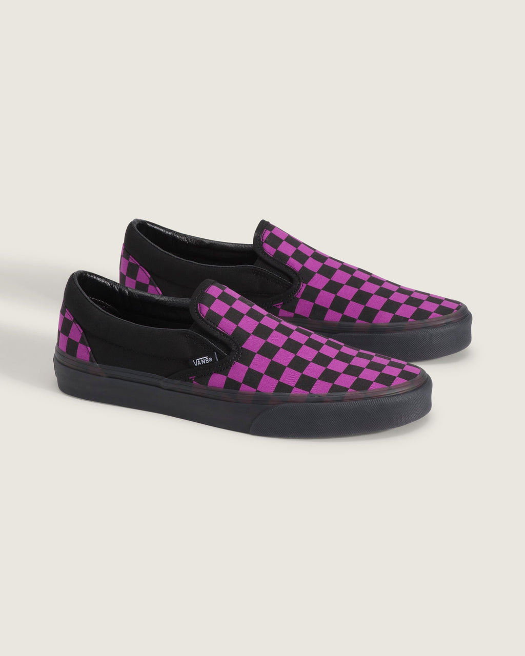 Vans Classic Slip-On Purple & Black Checkerboard Unisex Skate Shoes