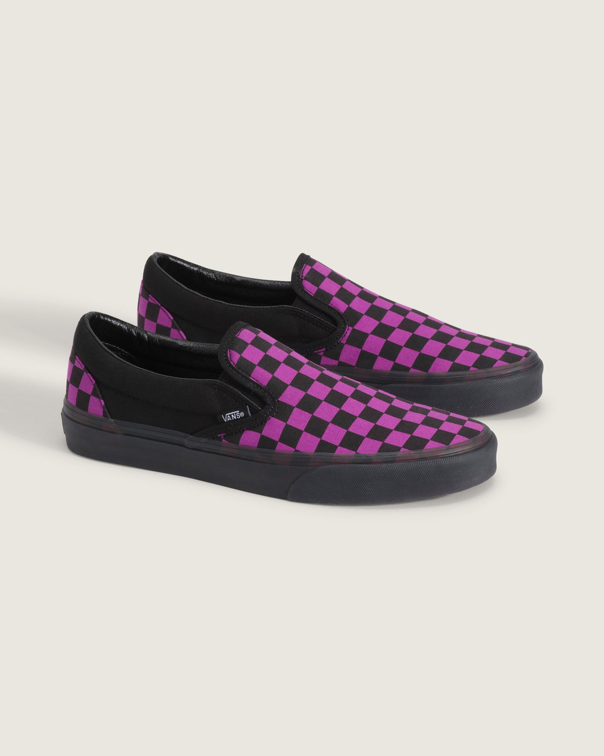 Vans Classic Slip-On Purple & Black Checkerboard Unisex Skate Shoes