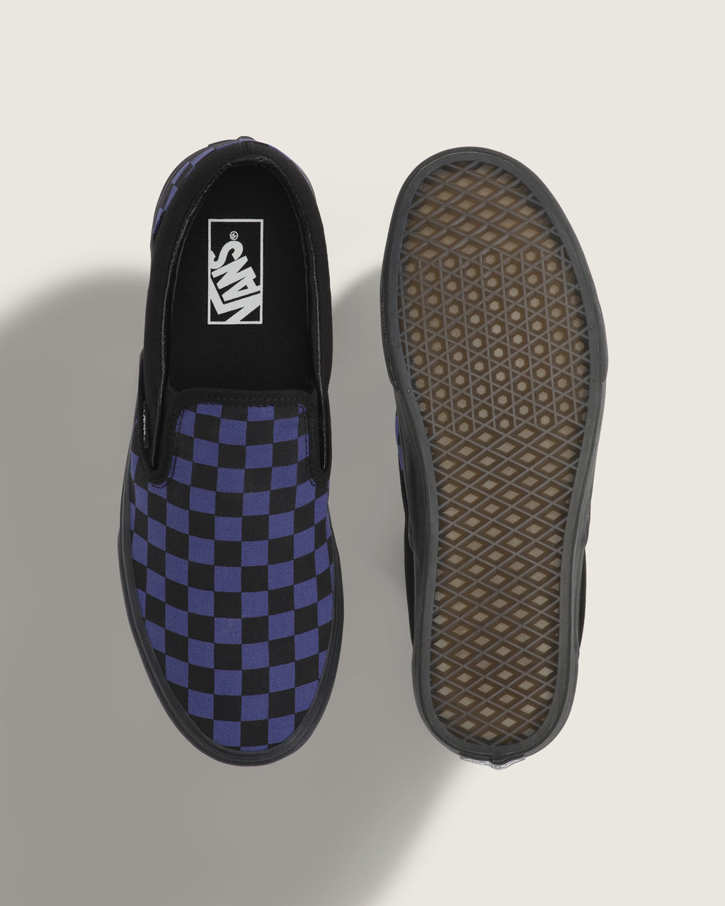 Vans Classic Slip-On Blue & Black Checkerboard Unisex Skate Shoes