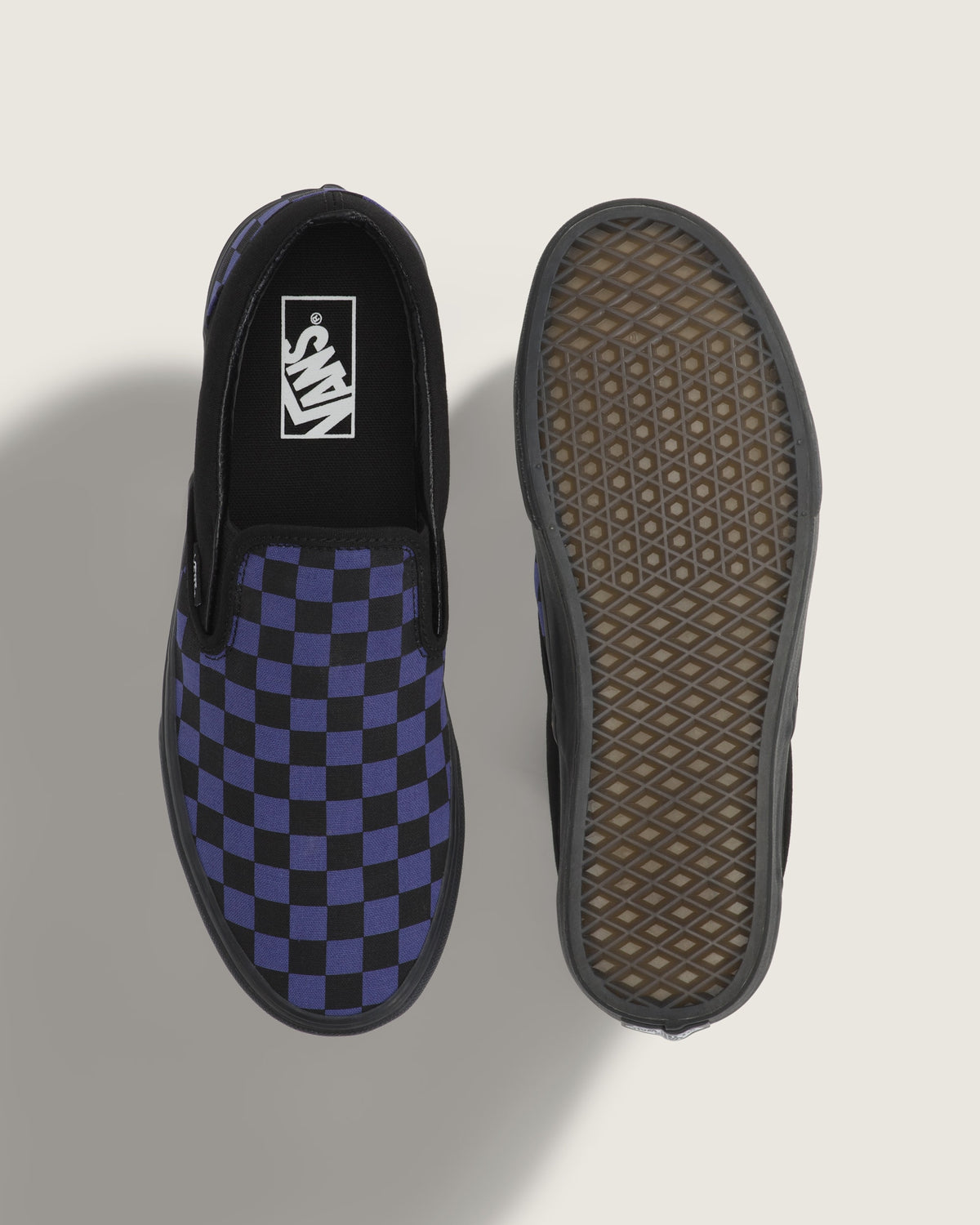 Vans Classic Slip-On Blue & Black Checkerboard Unisex Skate Shoes