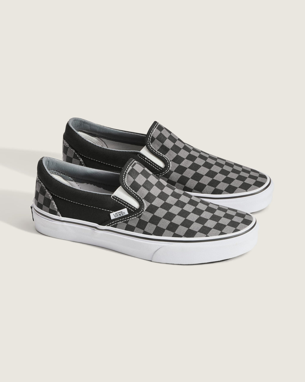 Vans Classic Slip-On Grey & Black Checkerboard Unisex Skate Shoes