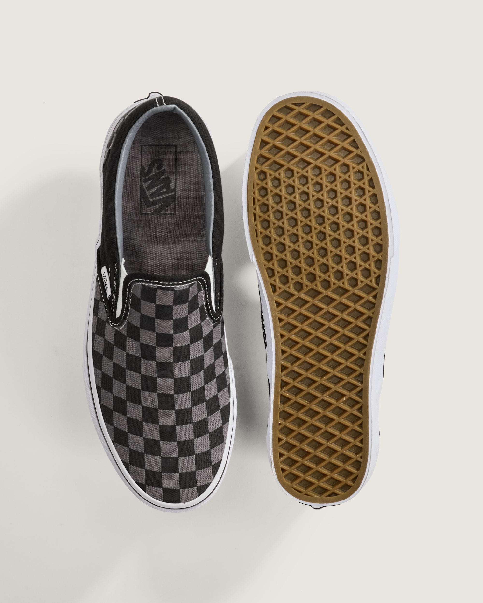 Vans Classic Slip-On Grey & Black Checkerboard Unisex Skate Shoes