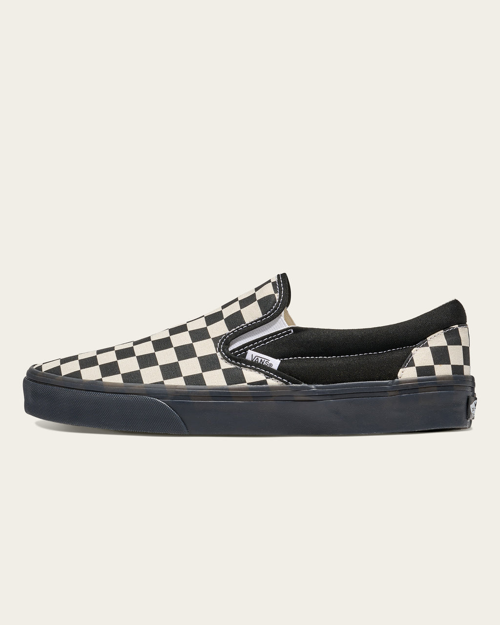 Vans Classic Slip-On Black & Off-White Checkerboard Unisex Skate Shoes