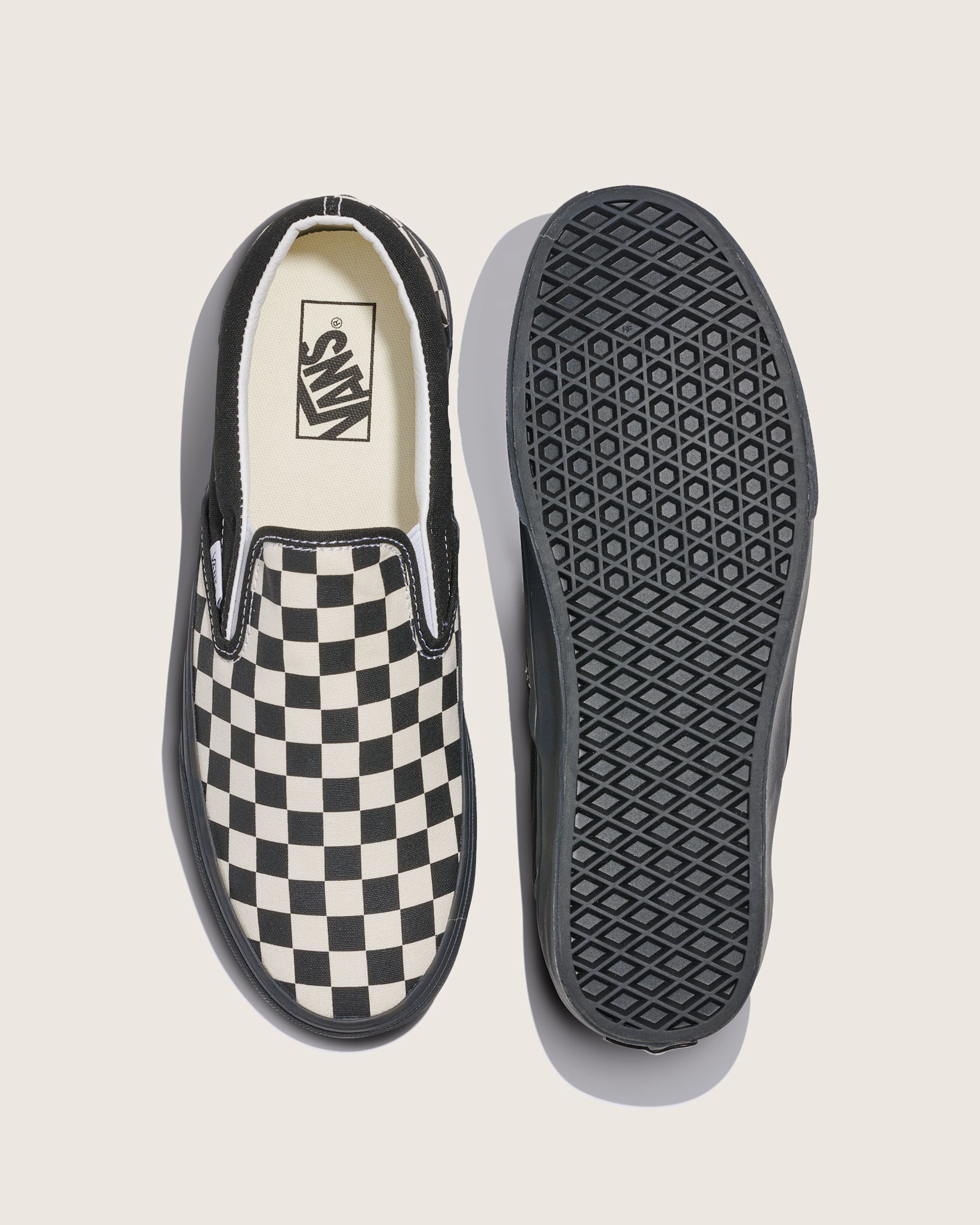 Vans Classic Slip-On Black & Off-White Checkerboard Unisex Skate Shoes