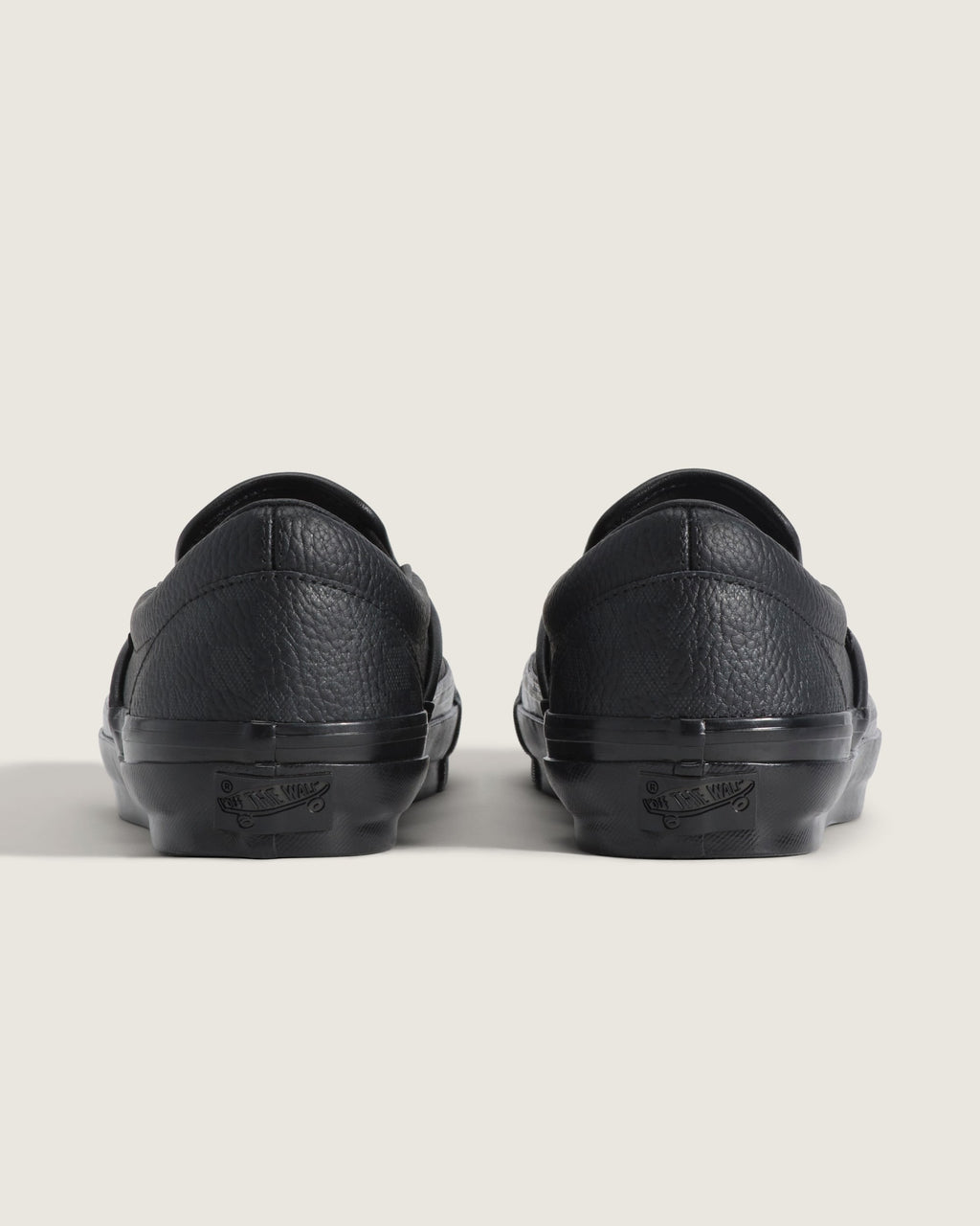 Vans Classic Slip-On All Black Leather Unisex Skate Shoes