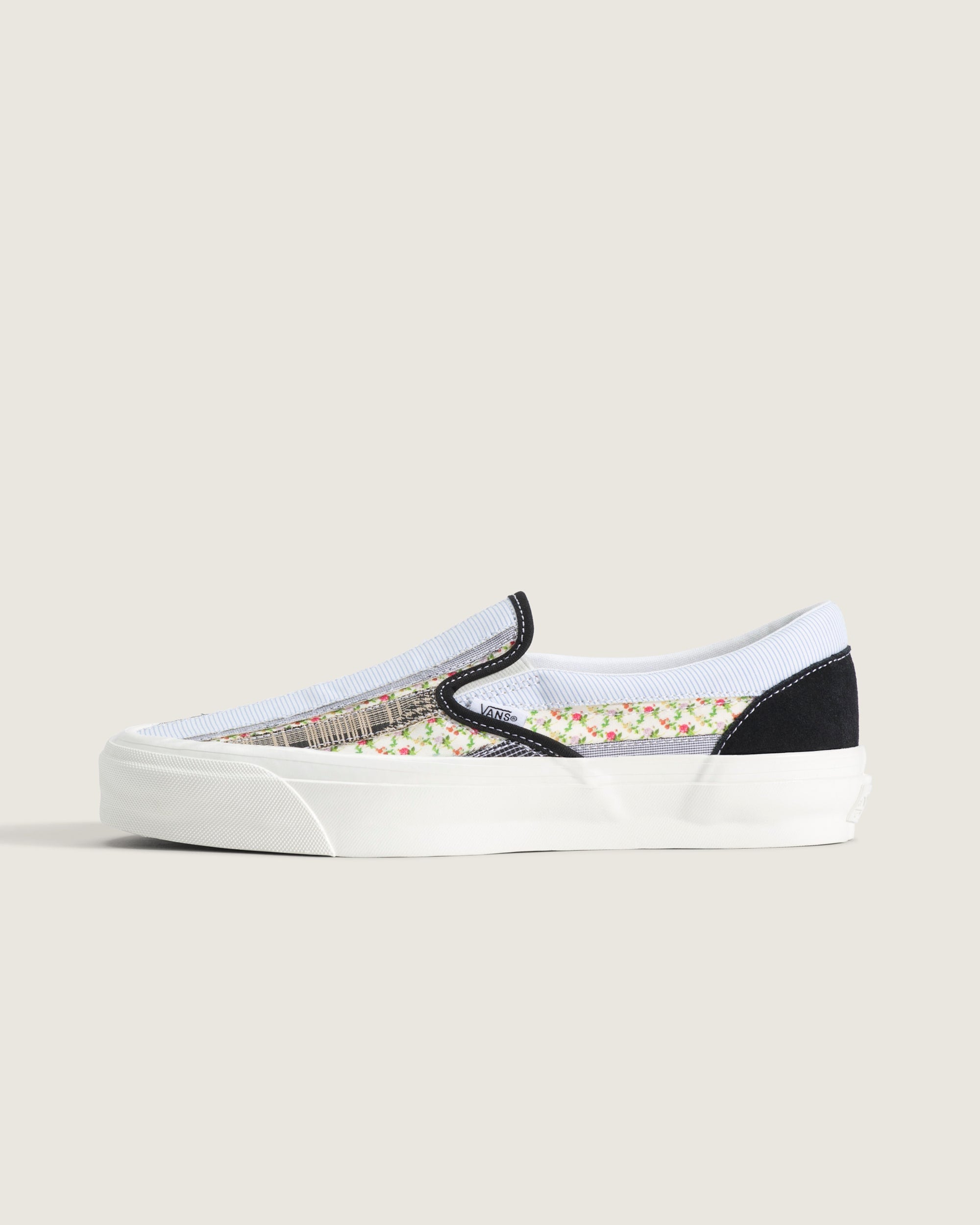 Vans Classic Slip-On Floral Patchwork Mixed Fabric Unisex Skate Shoes