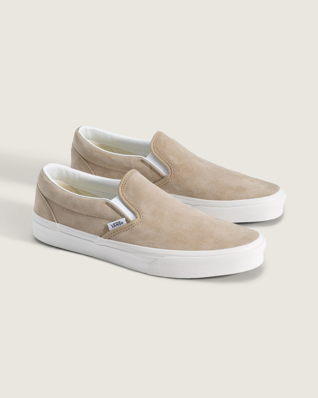 Vans Classic Slip-On Beige Suede Unisex Skate Shoes