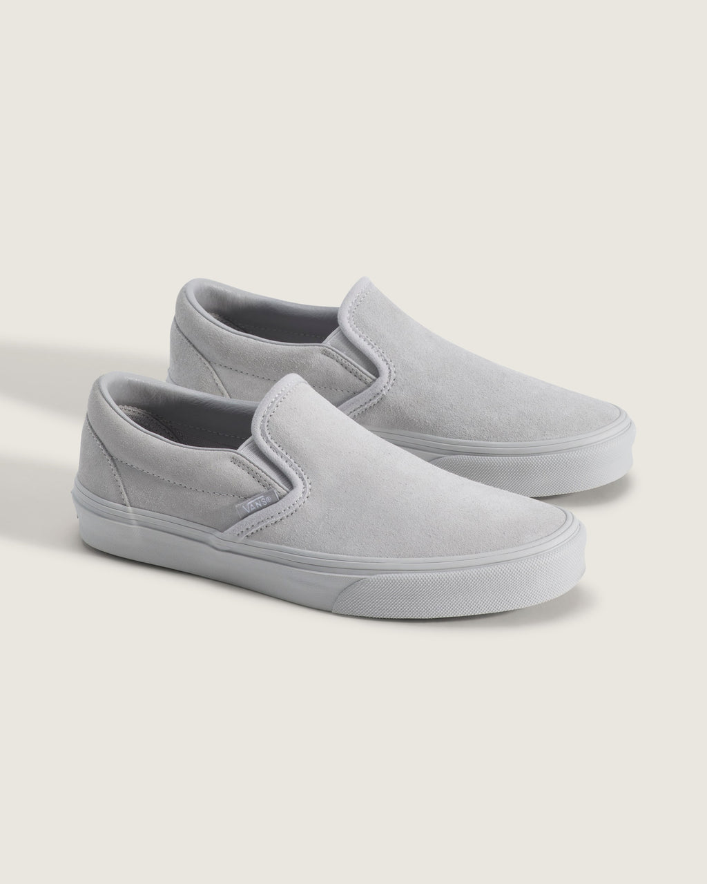 Vans Classic Slip-On Light Gray Suede Unisex Skate Shoes