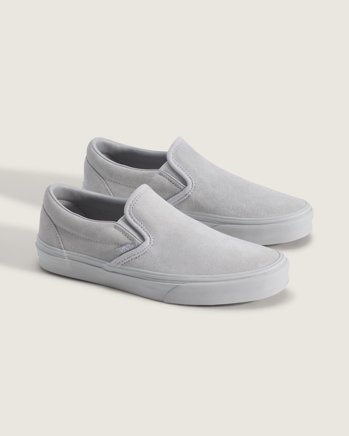 Vans Classic Slip-On Light Gray Suede Unisex Skate Shoes