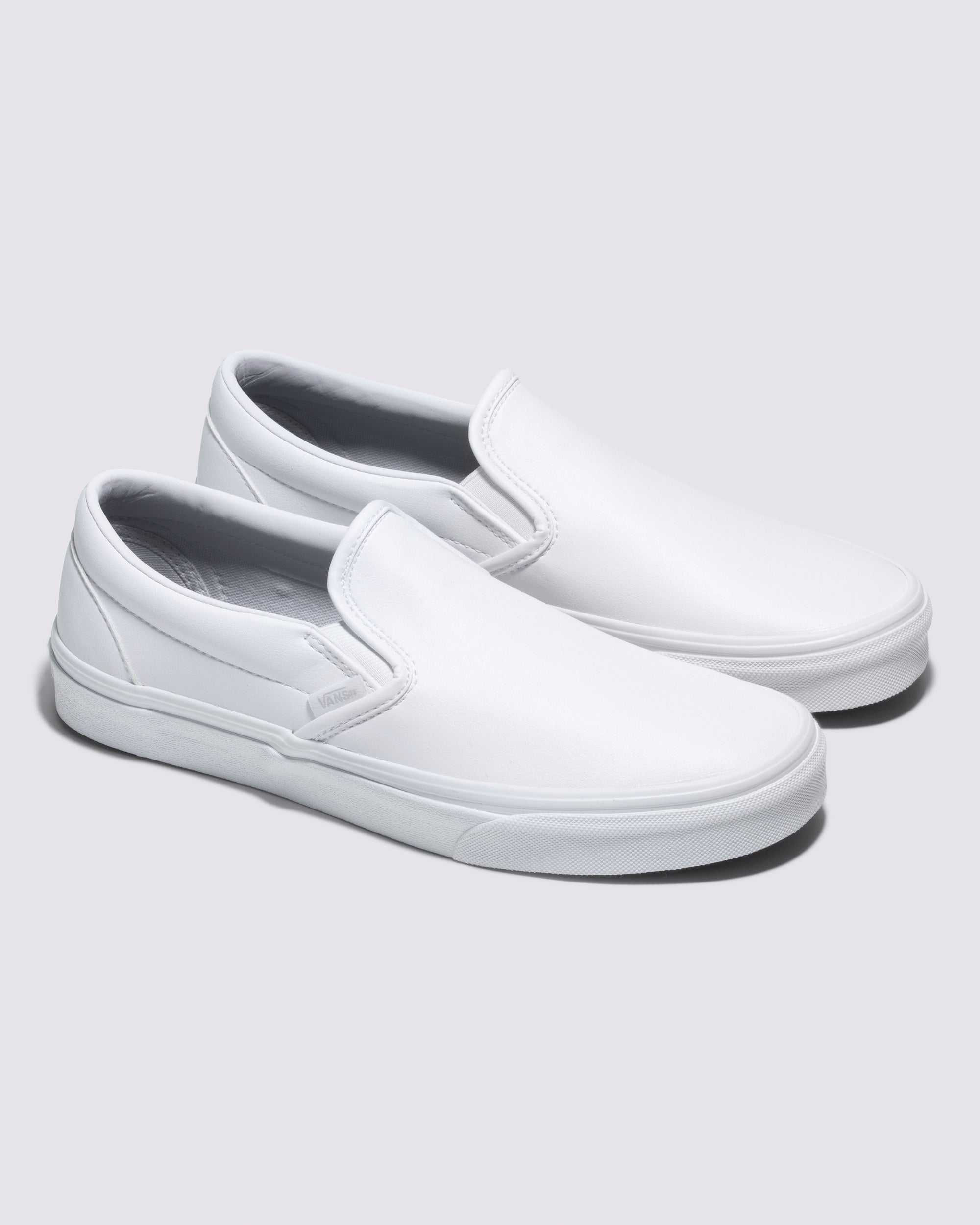 Vans Classic Slip-On White Leather Unisex Skate Shoes