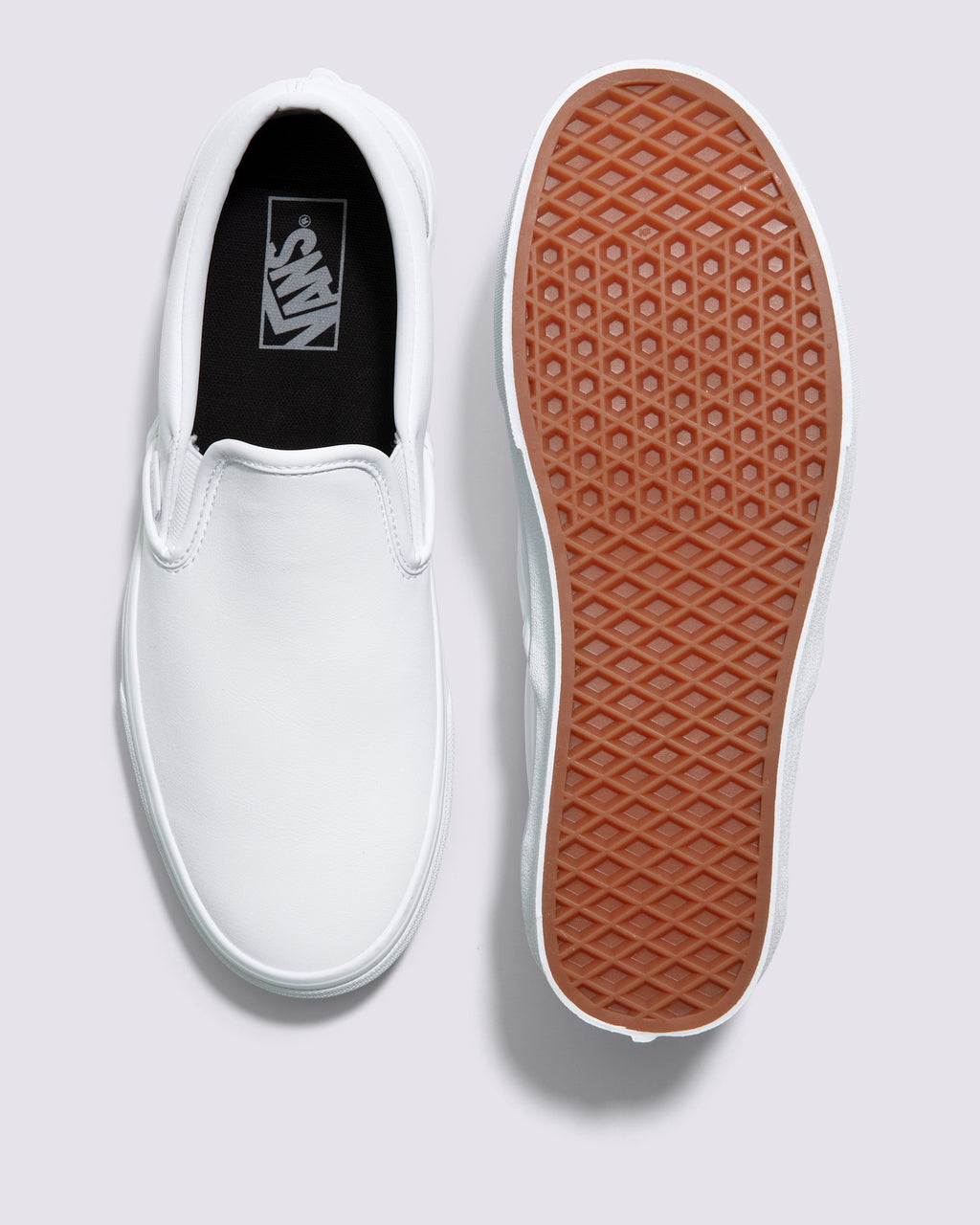 Vans Classic Slip-On White Leather Unisex Skate Shoes