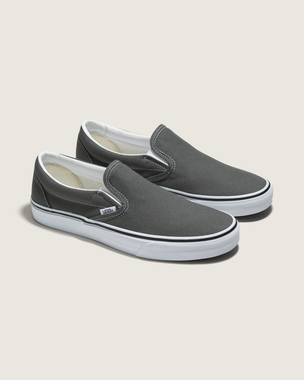 Vans Classic Slip-On Charcoal Gray Canvas Unisex Skate Shoes