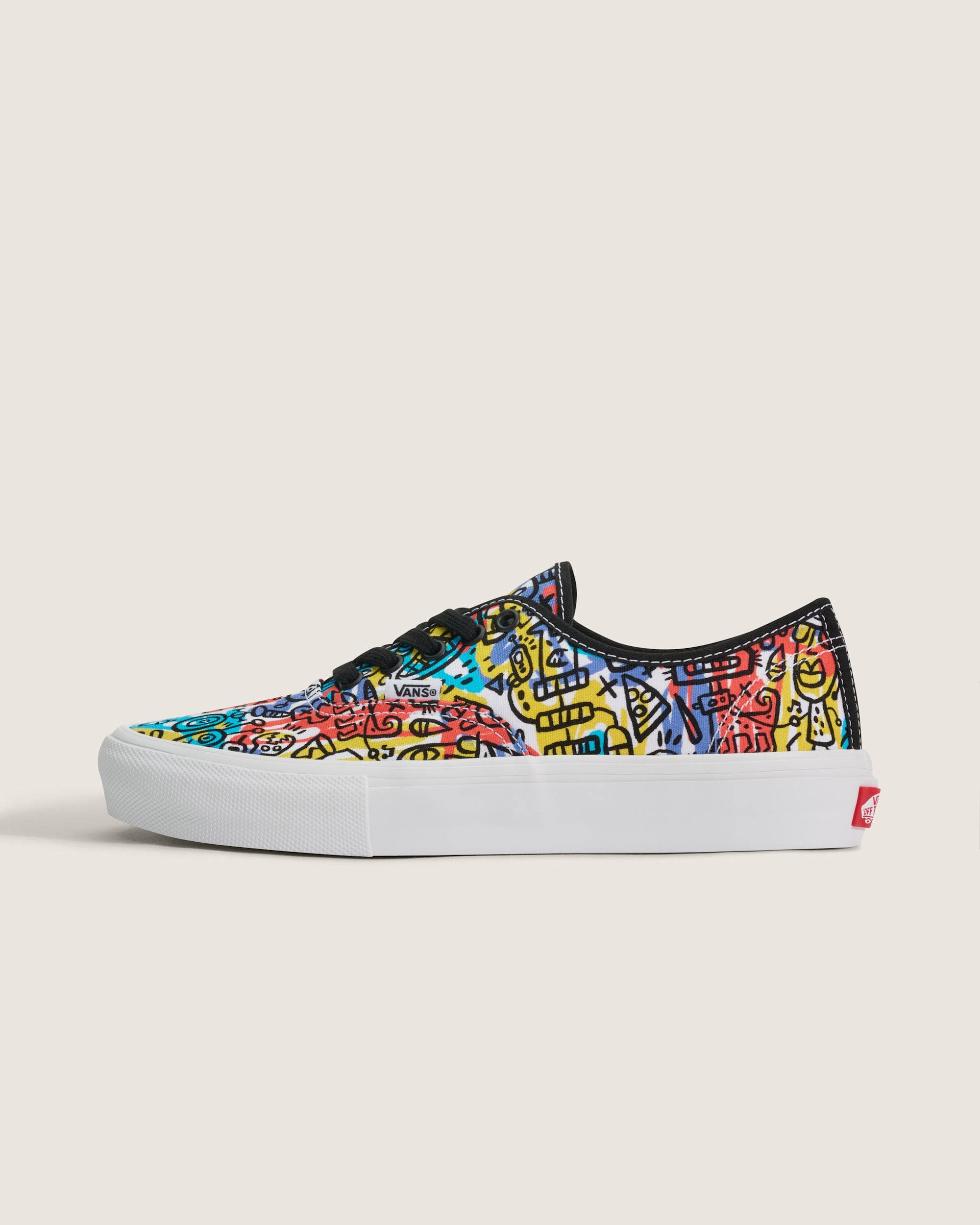 Vans Authentic Multicolor Graffiti Print Unisex Skate Shoes