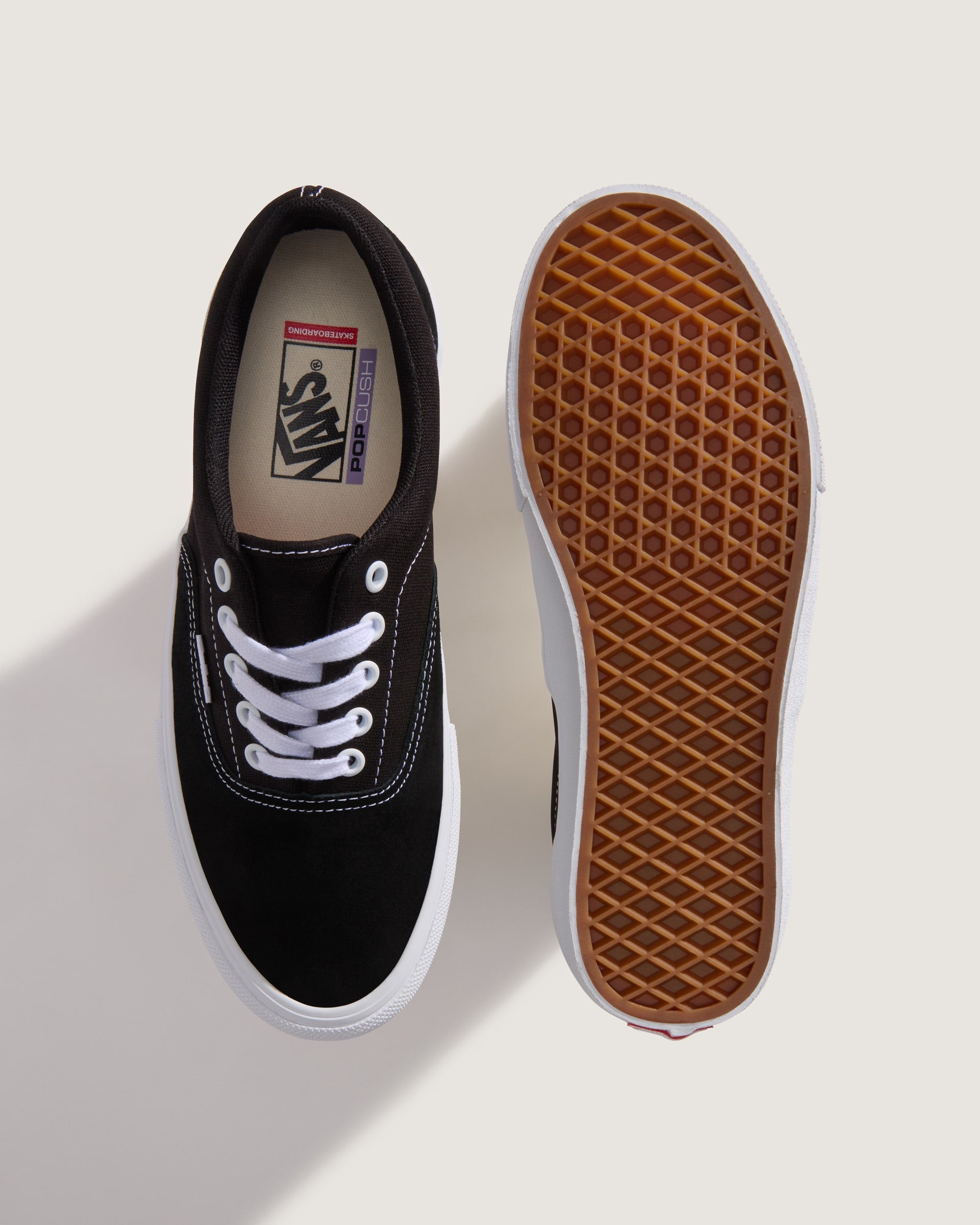 Vans Era Pro Black White Contrast Stitching Unisex Skate Shoes