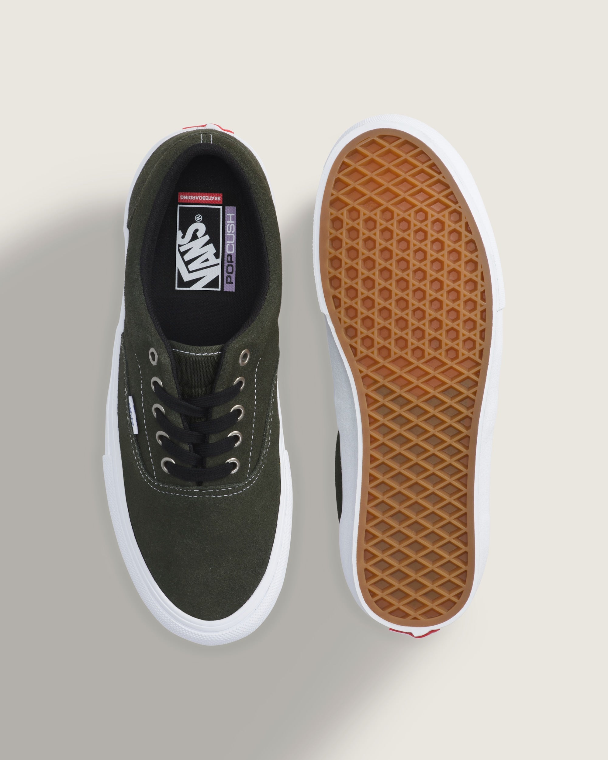 Vans Era Pro Dark Green Suede White Outsole Unisex Skate Shoes