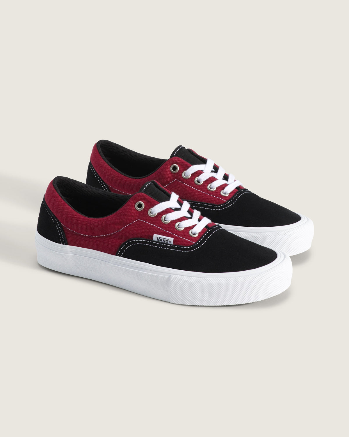 Vans Era Pro Black Red Color-Block Unisex Skate Shoes