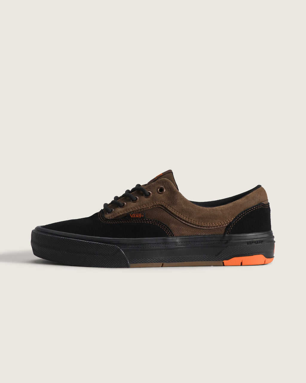 Vans Skate Mix Black Brown Color-Block Orange Accent Unisex Skate Shoes