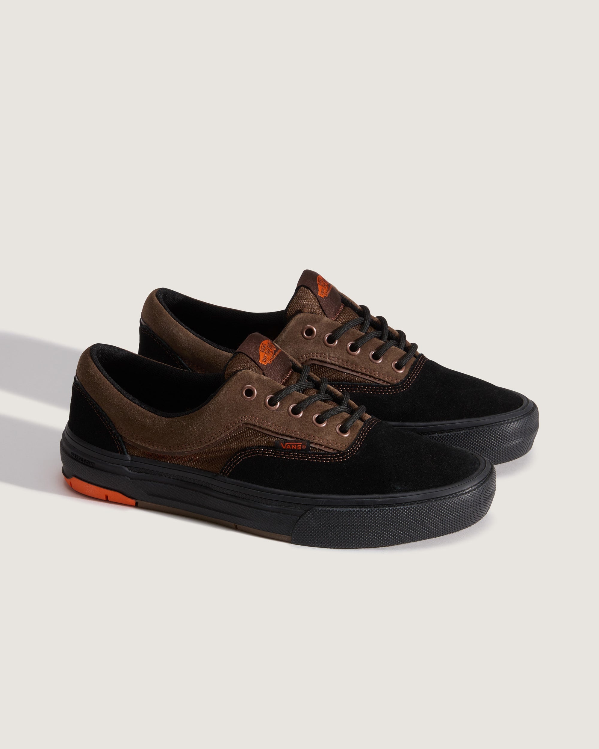 Vans Skate Mix Black Brown Color-Block Orange Accent Unisex Skate Shoes