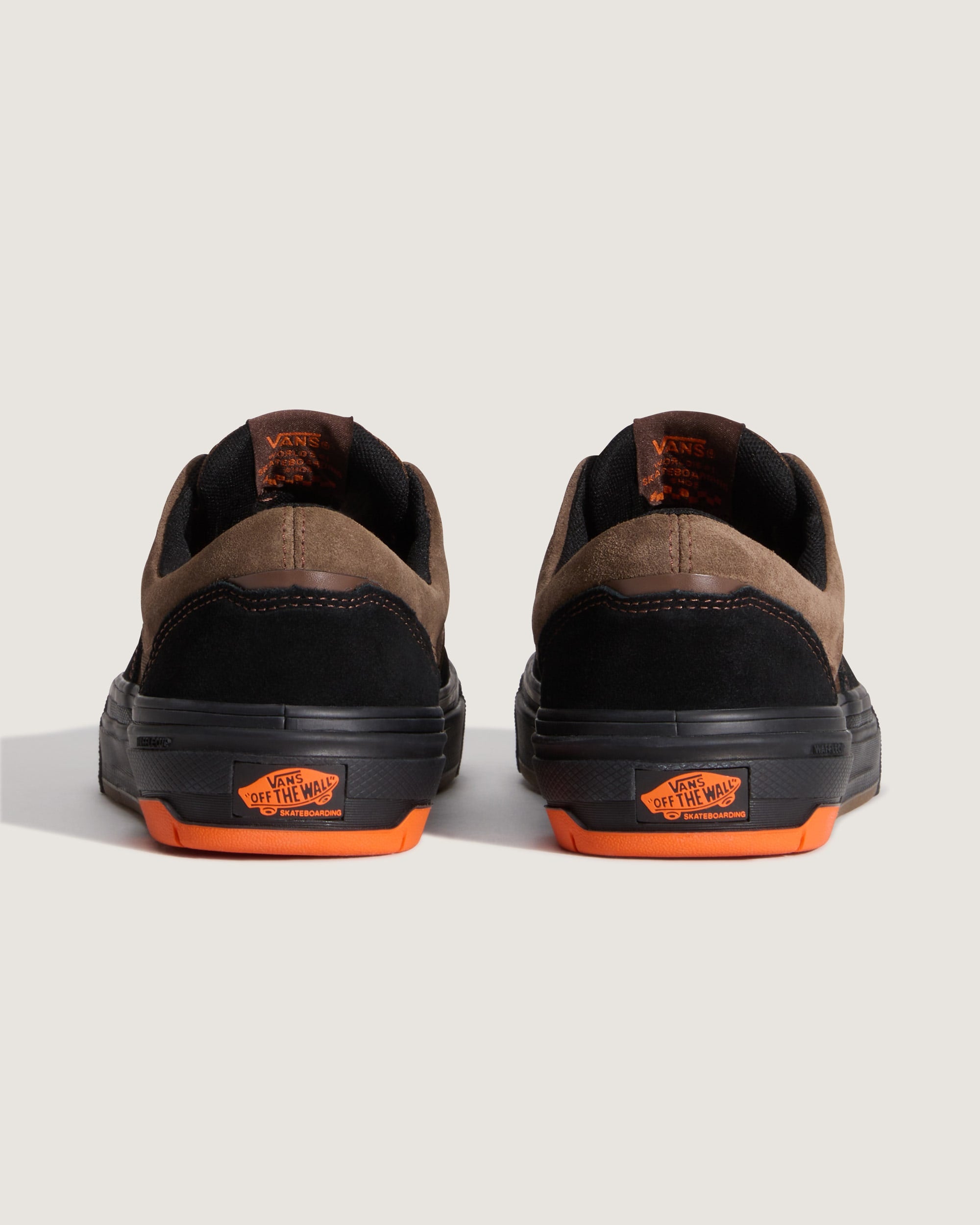 Vans Skate Mix Black Brown Color-Block Orange Accent Unisex Skate Shoes