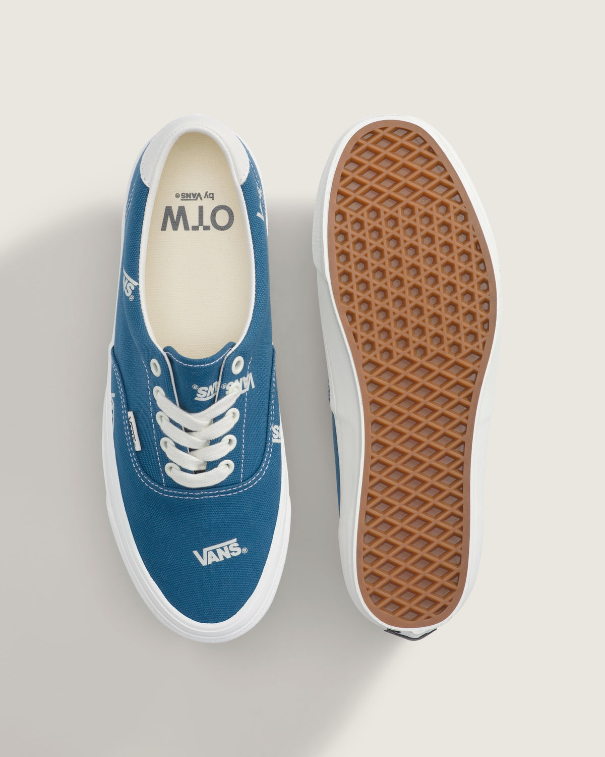 Vans Era Blue All-Over Logo Print Unisex Skate Shoes